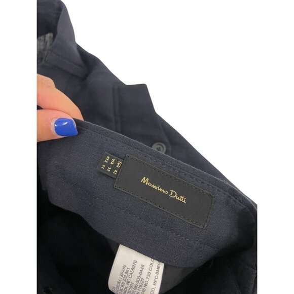 Massimo Dutti Mens Dress Pants EU 42 US 32 Navy Blue Straight Leg 0084/102 NWT - Picture 7 of 16
